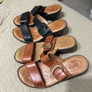 Born leather sandle. Two pair size 8